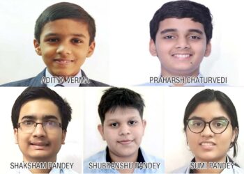 100 परसेन्टाइल के साथ सी.एम.एस. के 5 छात्रों को विश्व में प्रथम रैंक