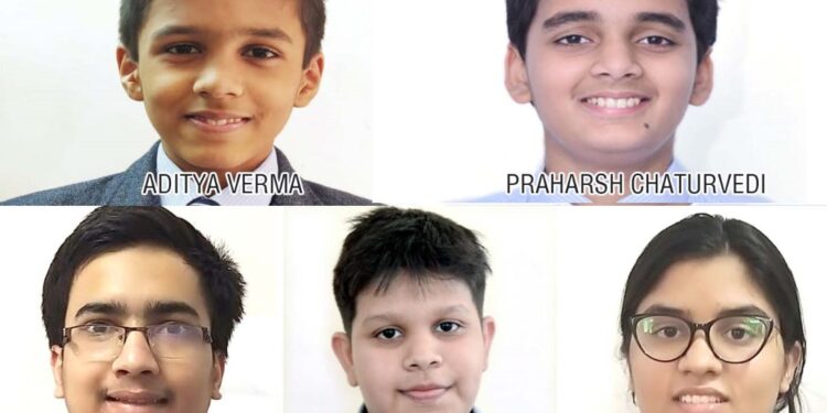 100 परसेन्टाइल के साथ सी.एम.एस. के 5 छात्रों को विश्व में प्रथम रैंक