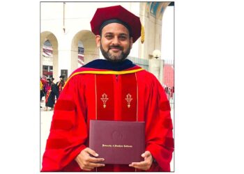अमेरिकी विश्वविद्यालय द्वारा सी.एम.एस. छात्र को डाक्टरेट की उपाधि