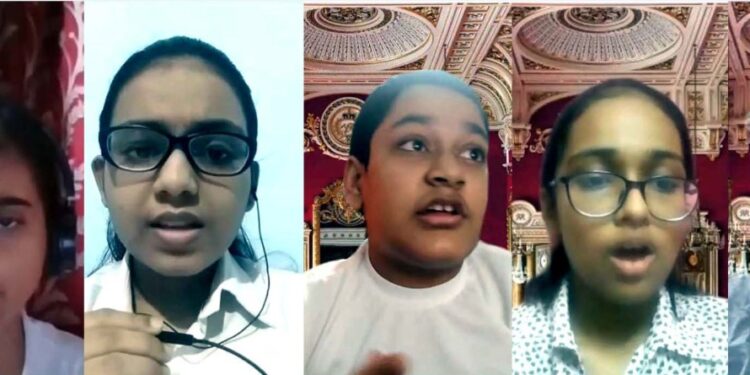 कविता लेखन व चित्रण द्वारा बहुमुखी प्रतिभा का जोरदार प्रदर्शन किया प्रतिभागी छात्रों ने