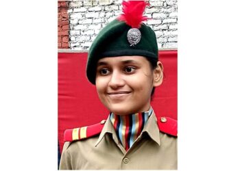 नेशनल कैडेट कोर (एन.सी.सी.) में असाधारण प्रदर्शन हेतु सी.एम.एस. छात्रा खुशी सम्मानित