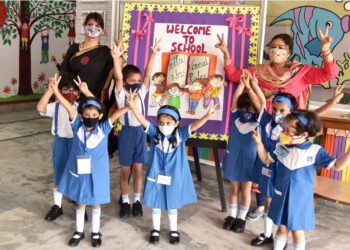 सी.एम.एस. के सभी कैम्पस में प्री-प्राईमरी छात्रों का हुआ भव्य स्वागत