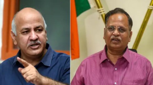 मनीष सिसोदिया और सत्येंद्र जैन हों बर्खास्त, BJP नेता केजरीवाल के घर के बाहर धरने पर बैठे