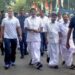 भारत जोड़ो यात्रा के बीच भगवा रंग में दिखा कांग्रेस कार्यालय, अब दोबारा हो रही पुताई
