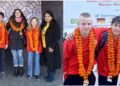 अन्तर्राष्ट्रीय बाल शिविर में प्रतिभाग हेतु 9 देशों से पधारे छात्र दलों का लखनऊ में भव्य स्वागत