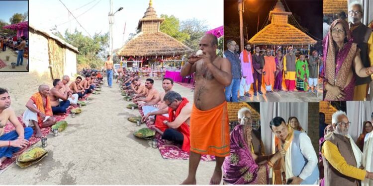 अमेठी ज़िले में श्रीमद् भागवत कथा के समापन पर ब्रम्हभोज एवं प्रीतिभोज दो हजार लोगों ने ग्रहण किया प्रसाद