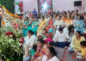 इस्कॉन मंदिर अध्यक्ष अपरिमेय श्याम प्रभु जी के साथ आलमबाग गुंजायमान हुआ हरे कृष्ण महामंत्र से