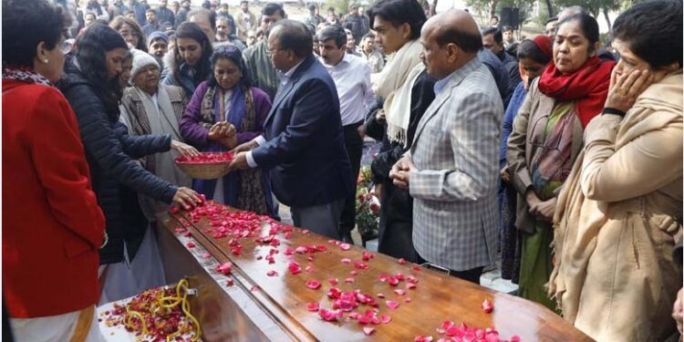 बहाई समाधि स्थल में राजकीय सम्मान से हुआ  डा. जगदीश गाँधी का अन्तिम संस्कार
