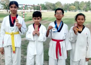 ताइक्वाण्डो में सी.एम.एस. छात्रों ने 2 गोल्ड मेडल समेत चार पदकों पर जमाया कब्जा