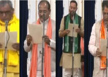 योगी कैबिनेट का विस्तारः राजभर-दारा सिंह चौहान समेत चार विधायकों ने ली शपथ