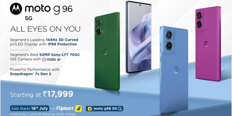 मोटोरोला ने लॉन्च किया मोटो जी 96 5G स्मार्टफोन