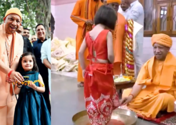 CM योगी ने गोरखनाथ मंदिर में किया कन्या पूजन, राम नवमी पर प्रदेशवासियों को दी शुभकामनाएं