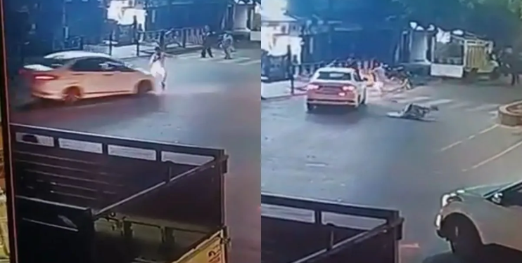 सिगरा साजन तिराहा हादसा: आरोपी कार चालक की तलाश में जुटी पुलिस, CCTV फुटेज से की जा रही पहचान