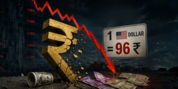 INR में ऐतिहासिक गिरावट: US Dollar के मुकाबले 96 के पार पहुंचा भारतीय रुपया