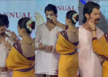 Vijay Deverakonda और Rashmika Mandanna का Telangana के Thummanpeta में दिखा खास अंदाज