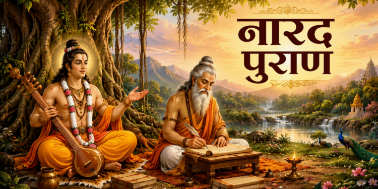 अठारह महापुराणों में अत्यंत विशिष्ट, महर्षि वेदव्यास द्वारा लिपिबद्ध और स्वयं देवर्षि नारद के मुख से उच्चरित ‘नारद पुराण’ या ‘नारदीय पुराण’ का संपूर्ण ज्ञान: जानिए 22,000 श्लोकों में समाहित भगवान विष्णु की भक्ति, वेद के छह अंगों (शिक्षा, कल्प, व्याकरण, निरुक्त, ज्योतिष और छंद) का विस्तृत विश्लेषण, सटीक गणितीय गणनाओं, फलित ज्योतिष और सुख-समृद्धि देने वाले वास्तु शास्त्र के अचूक एवं चमत्कारी नियम