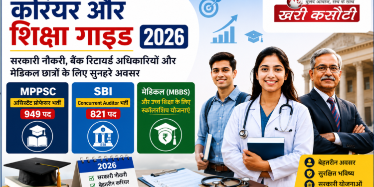 करियर और शिक्षा गाइड 2026: MPPSC असिस्टेंट प्रोफेसर, SBI भर्ती और मेडिकल छात्रों के लिए प्रमुख सरकारी स्कॉलरशिप