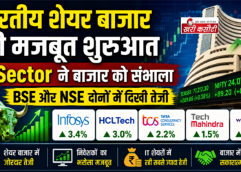 भारतीय शेयर बाजार की मजबूत शुरुआत: IT Sector ने बाजार को संभाला, BSE और NSE दोनों में दिखी तेजी