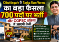 Chhattisgarh के Tanka Ram Verma का बड़ा फैसला, 700 पदों पर भर्ती और CGPSC प्रक्रिया में आएगी तेजी