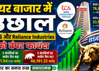 शेयर बाजार में उछाल, BSE Sensex की टॉप 10 कंपनियों में TCS और Reliance Industries को बंपर फायदा