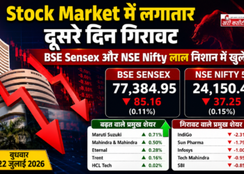 Stock Market में लगातार दूसरे दिन गिरावट, BSE Sensex और NSE Nifty लाल निशान में खुले