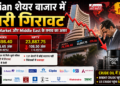 Indian शेयर बाजार में भारी गिरावट, Global Market और Middle East के तनाव का असर