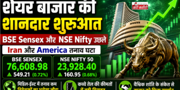 शेयर बाजार की शानदार शुरुआत, BSE Sensex और NSE Nifty उछले, Iran और America तनाव घटा