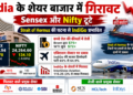 India के शेयर बाजार में गिरावट, Sensex और Nifty टूटे, Strait of Hormuz की घटना से IndiGo प्रभावित