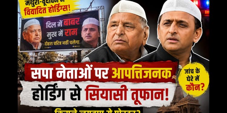 UP में फिर शुरू हुआ Poster War! मथुरा में रातों-रात लगे विवादित पोस्टर | Akhilesh Yadav