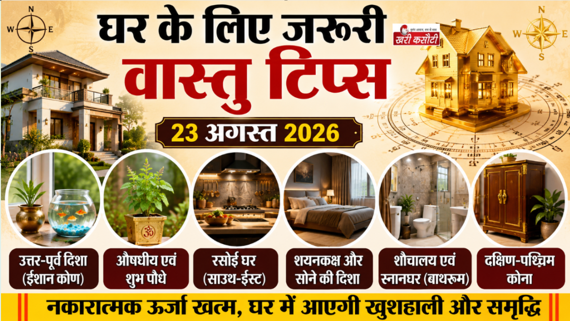 घर के लिए जरूरी वास्तु टिप्स: 23 अगस्त 2026