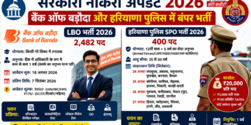 सरकारी नौकरी अपडेट 2026: बैंक ऑफ बड़ौदा और हरियाणा पुलिस में बंपर भर्ती