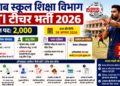 पंजाब पीटीआई भर्ती 2026: 2000 पदों पर बंपर वैकेंसी, जानें पात्रता, आयु सीमा और आवेदन प्रक्रिया