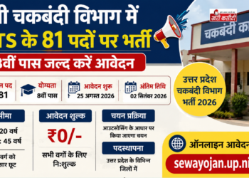 UP चकबंदी विभाग में MTS के 81 पदों पर निकली भर्ती, 8वीं पास जल्द करें आवेदन