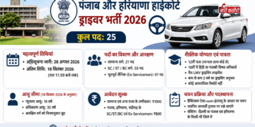 पंजाब और हरियाणा हाईकोर्ट ड्राइवर भर्ती 2026: 12वीं पास के लिए निकली सरकारी नौकरी, जानिए योग्यता और आवेदन प्रक्रिया