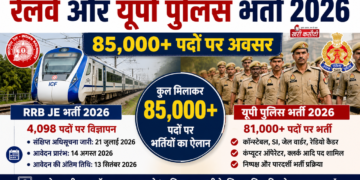 रेलवे और यूपी पुलिस भर्ती 2026: 85,000+ पदों पर अवसर