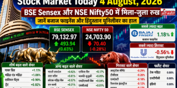 Stock Market Today 4 August, 2026: BSE Sensex और NSE Nifty50 में मिला-जुला रुख, जानें बजाज फाइनेंस और हिंदुस्तान यूनिलीवर का हाल