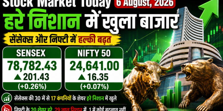 Stock Market Today 5 August, 2026: हरे निशान में खुला बाजार