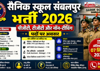सैनिक स्कूल संबलपुर भर्ती 2026: पीजीटी, टीजीटी और नॉन-टीचिंग पदों पर अवसर