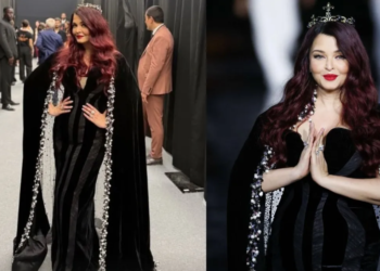 Paris में Aishwarya Rai का शाही अंदाज, काले गाउन और बदले बालों ने खींचा सबका ध्यान