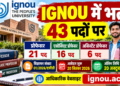 IGNOU में 43 पदों पर भर्ती