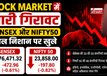 Stock Market में भारी गिरावट, Sensex और Nifty50 लाल निशान पर खुले