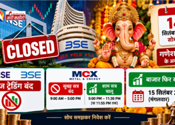 Ganesh Chaturthi के अवसर पर Stock Market बंद: NSE, BSE में नहीं होगी ट्रेडिंग, जानिए MCX का समय