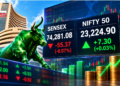 शेयर बाजार की सुस्त शुरुआत, Nifty 23,200 के पार