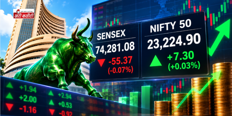 शेयर बाजार की सुस्त शुरुआत, Nifty 23,200 के पार