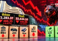 भारतीय शेयर बाजार में भारी गिरावट, Sensex 488 अंक टूटा; बैंकिंग और ऑटो शेयरों में बिकवाली से दबाव