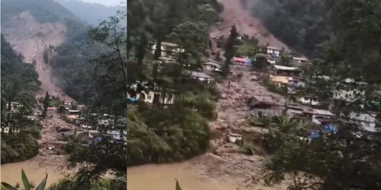 Sikkim के Rimbi में लैंडस्लाइड से भारी नुकसान, सड़क संपर्क पर भी बढ़ा खतरा