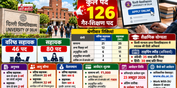 Delhi University में 126 पदों पर भर्ती, स्नातक उम्मीदवार 9 नवंबर तक करें आवेदन; जानें योग्यता, आयु सीमा और फीस