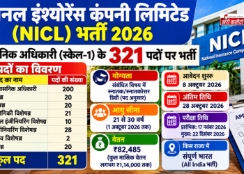 NICL में 321 प्रशासनिक अधिकारी पदों पर भर्ती, 1.14 लाख रुपये तक वेतन; आवेदन की अंतिम तिथि 28 अक्टूबर