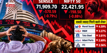 1 अक्टूबर की शाम बाजार में हाहाकार, Sensex 570 अंक टूटा; Maruti Suzuki समेत दिग्गज शेयरों में भारी गिरावट