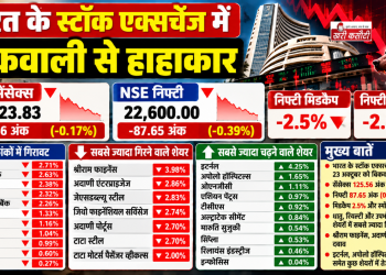 शेयर बाजार में बिकवाली से हाहाकार, सेंसेक्स 125 अंक गिरा और स्मॉलकैप इंडेक्स 2.9% लुढ़का